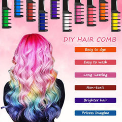 Hair Chalk For Girls Makeup Kit - Temporary Washable Hair Dye