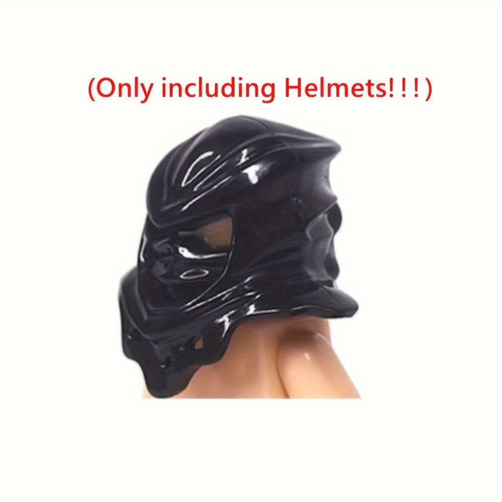 9pcs Mini Warrior Helmets & Headscarves Set for DIY Building Blocks