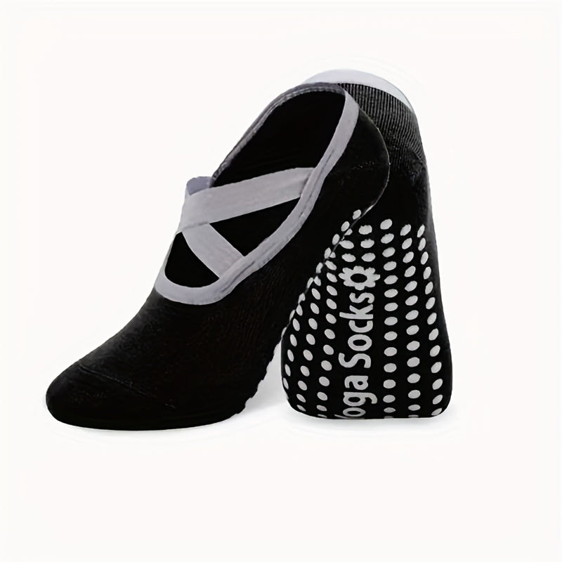 Women's Non Slip Yoga Socks Low Top Breathable Solid Color Practice Socks