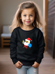 Lovely Santa Elf Graphic Crew Neck Sweatshirt
