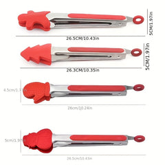 4pcs Christmas Food Clips Silicone Multifunctional Kitchen Clips