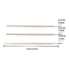 10pcs Ultra Fine Nylon Line Drawing Pens with Wooden Handles