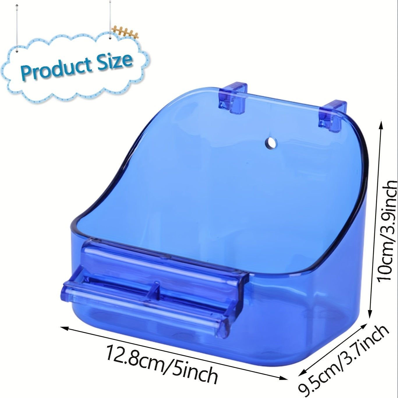 Bird Bath Box Hanging Bathtub for Small Birds Lovebird