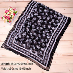 Boho Flower Print Chiffon Scarf Warm Shawl Sunscreen Hijab