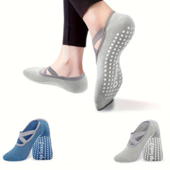 Women's Yoga Socks Non-slip Cross Strap Dance Pilates Socks