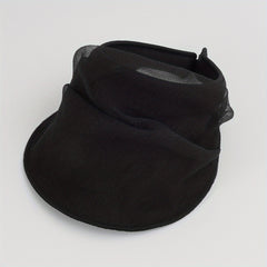 Double Layer Lace Visor Hat Solid UV Protection Ponytail Sun Hat For Women
