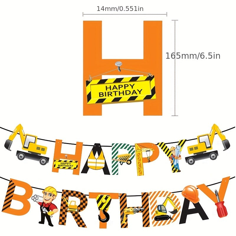 Engineering Car Theme Birthday Party Set