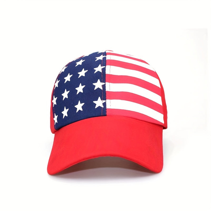 American Flag Print Baseball Cap Cotton Dad Hats Patriotic Sun Hats
