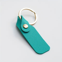 Men's PU Leather Blank Rectangle Keychain DIY Laser Engraving Gift