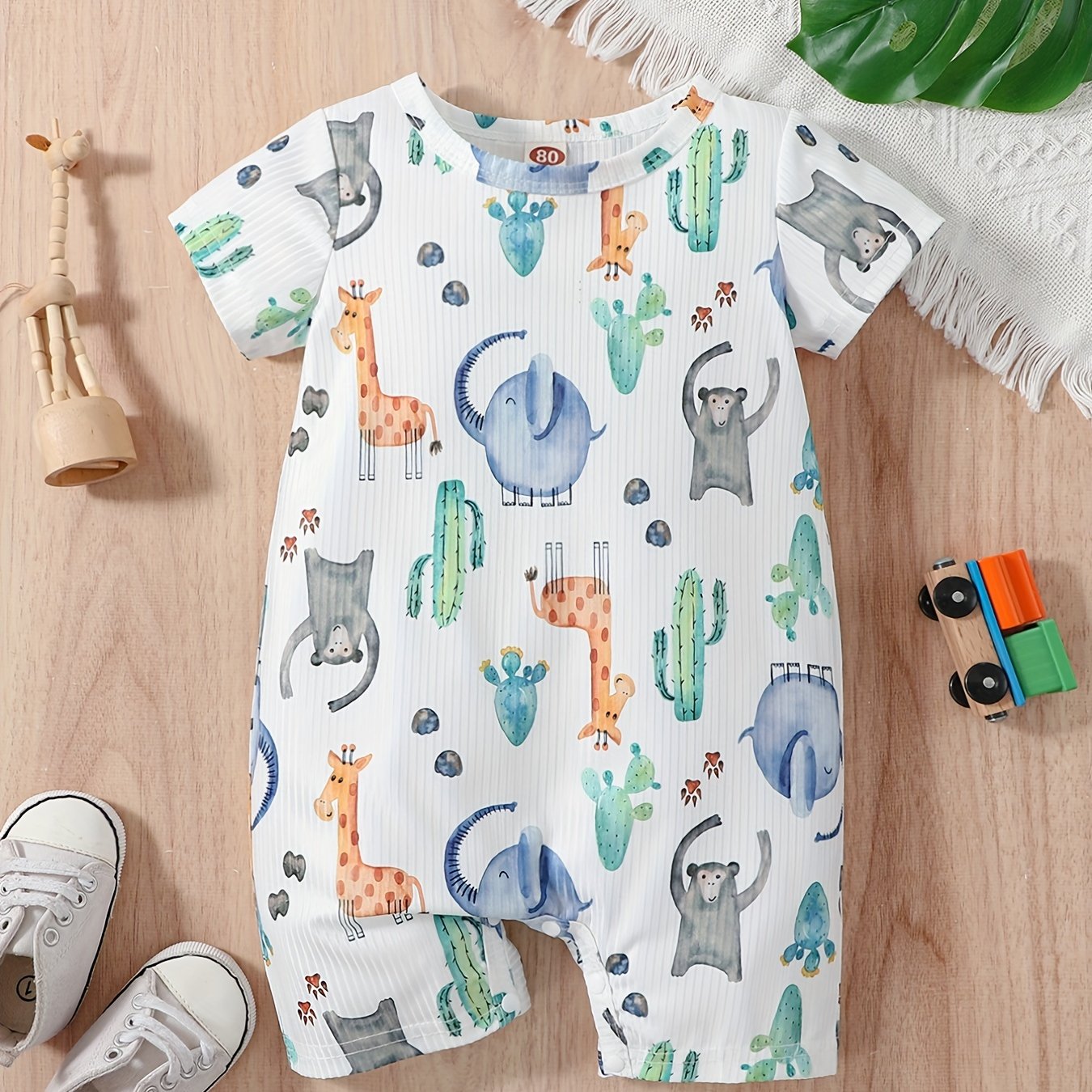 Cute Animal Print Romper for Baby - Perfect Summer Outfit