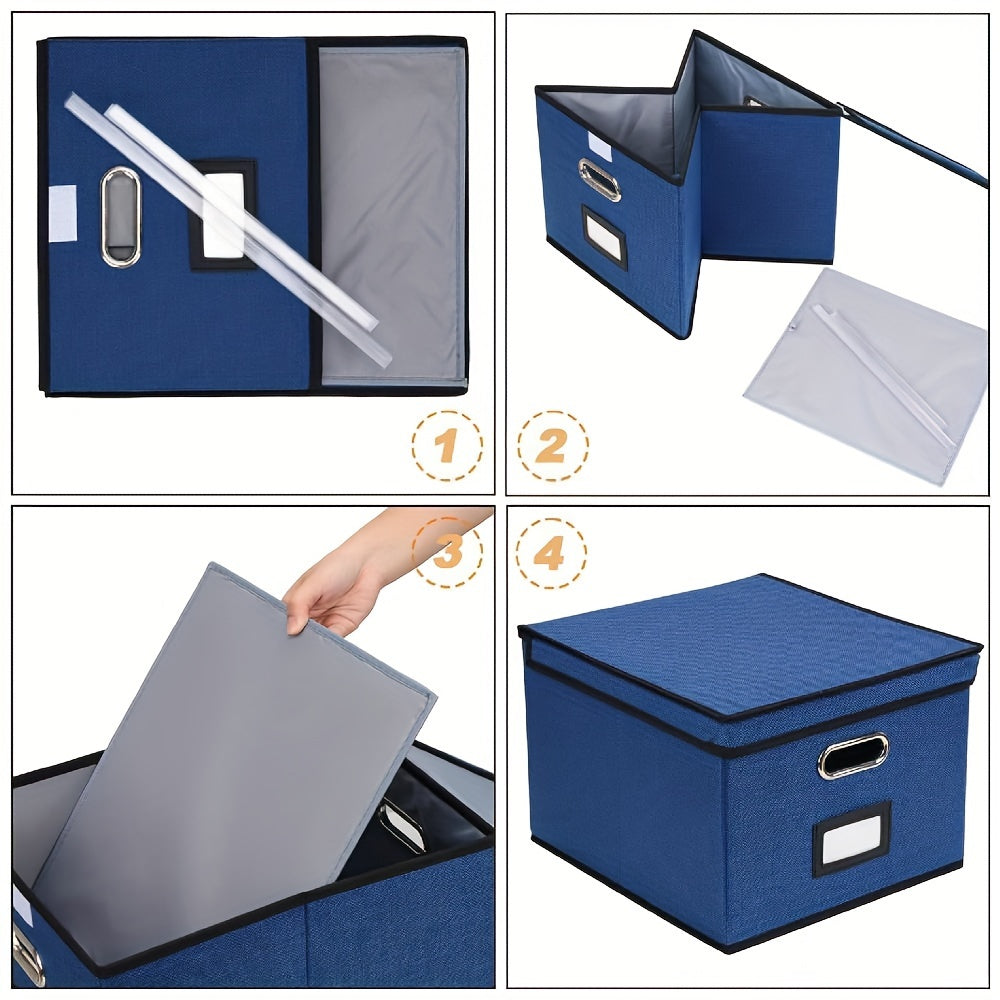File Organizer Box With Lid Hanging File Folders Letter Size