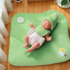 3" Mini Silicone Baby Dolls Realistic Newborn Full Silicone Sleeping Baby Dolls