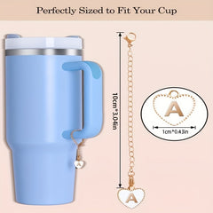 1pc ID Initial Letter Charm Water Bottle Decorative Pendant Cup Accessories