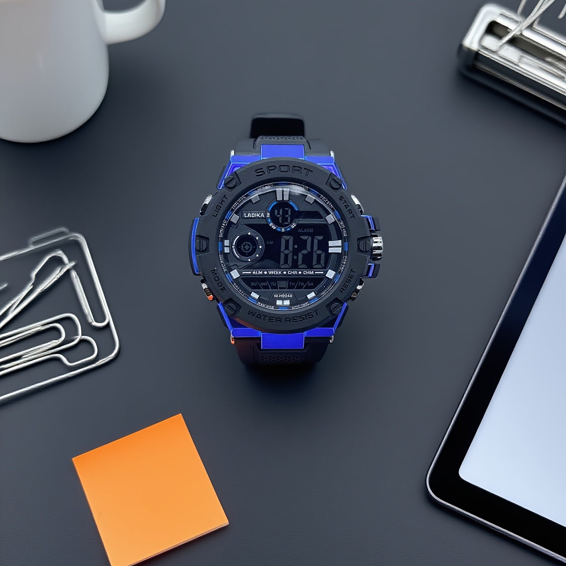 Boys Alarm Clock Swimming Watch Digital Display Sport Chronograph for Teens
