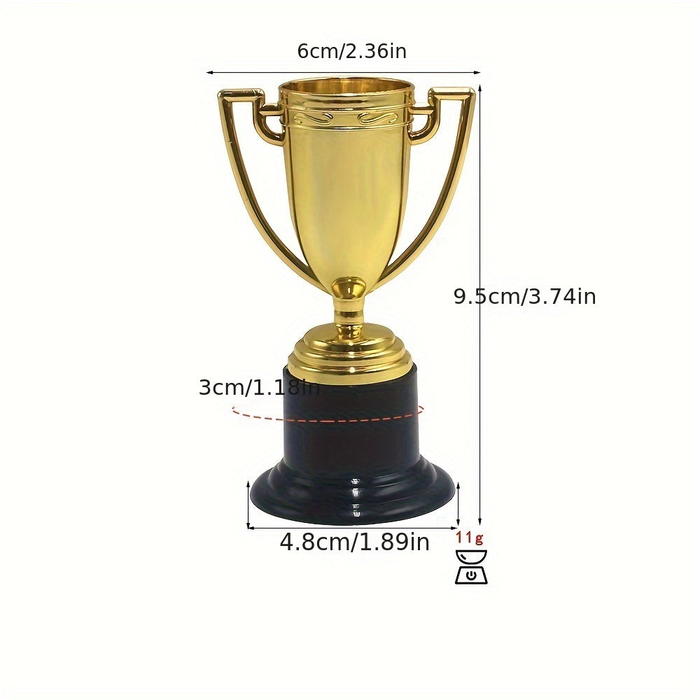 1pc Golden Mini Trophy Sports Honor Trophy for Party Props Rewards Prize Decorat