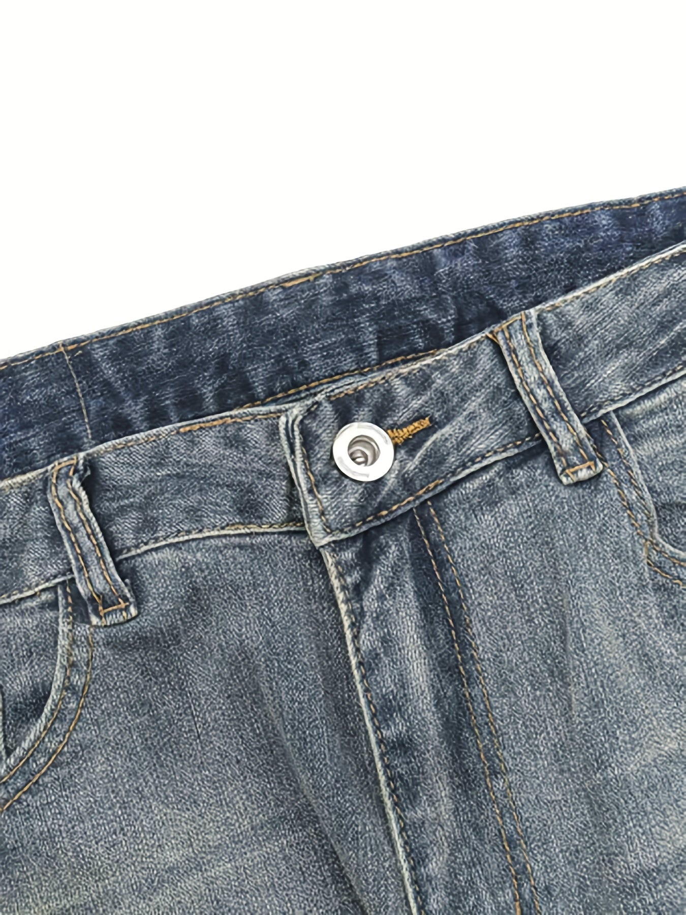 Men's Distressed Denim Pants with Pockets