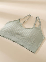 3pcs Solid Wireless Bras Comfy & Breathable Sports Intimates Bra