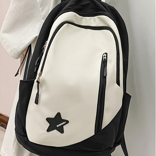 Large Capacity Retro Style Backpack Lightweight with Laptop Compartment