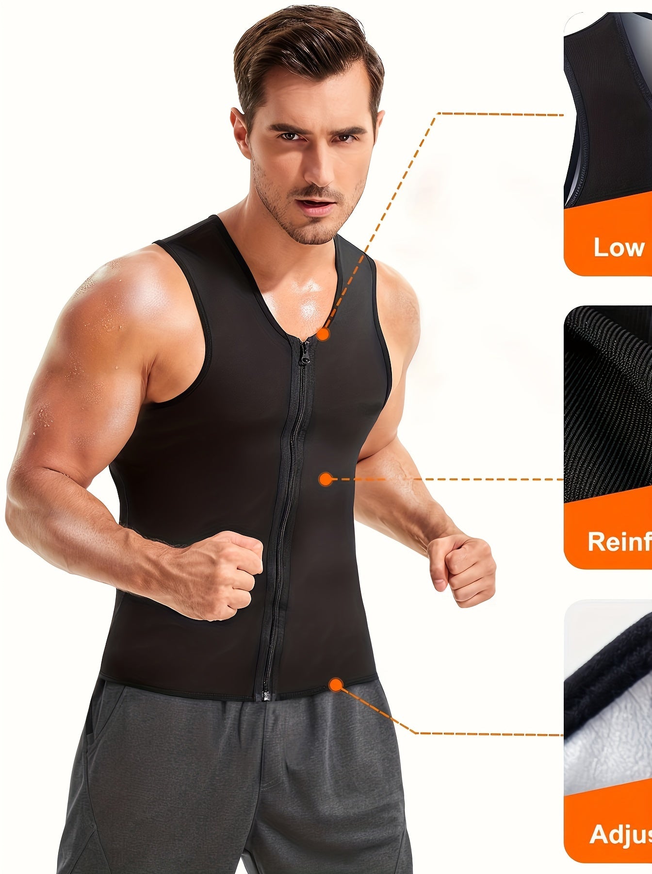 Men's Waist Trainer Tank Top for Workout Weight Loss
