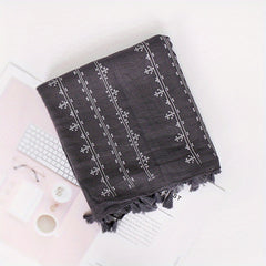 Polyester Print Tassel Scarf Casual Accessories
