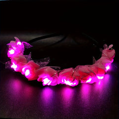 Luminous Flower Wreath Headgear for Party & Birthday