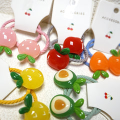 2pcs Fruit Rubber Band Hair Ring Hair Accessories