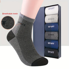 10pairs Men's Anti-odor Breathable Mid-calf Socks for Running