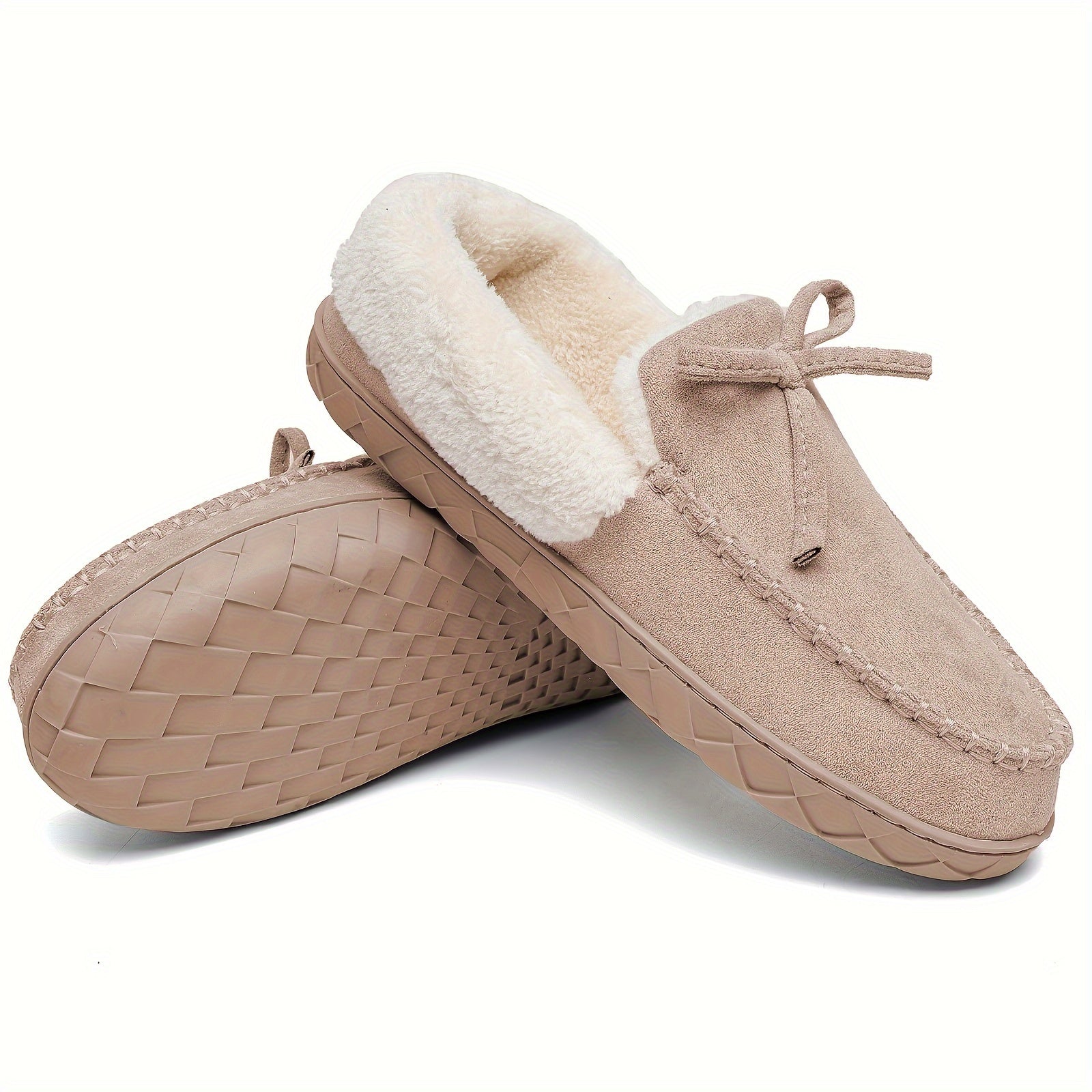 Plush Lined Thermal Furry Snow Shoes Winter Keep Warm Comfortable Flat Boots