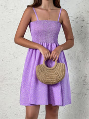 Polka Dot Cami Dress Backless Casual Dress For Summer & Spring Women's Clothing