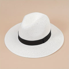 Men's Wide Brim Straw Fedora Jazz Hats