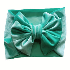 Velvet Bow Baby Headband for 0-3 Years