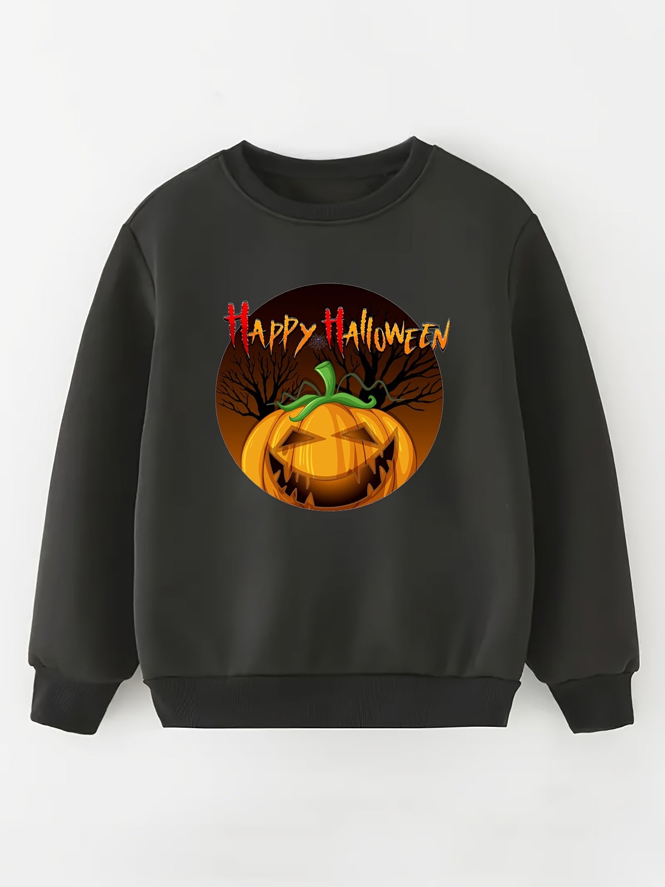 Dino & Pumpkin Girls Sweatshirt for Halloween Party