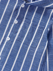 Boys Striped Hooded Shirt Summer Kids Clothes