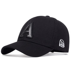 PU Leather A Patch Baseball Cap Unisex Hip Hop Solid Dad Hat