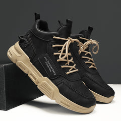 Men's Non Slip Boots with Letter Patch Decor