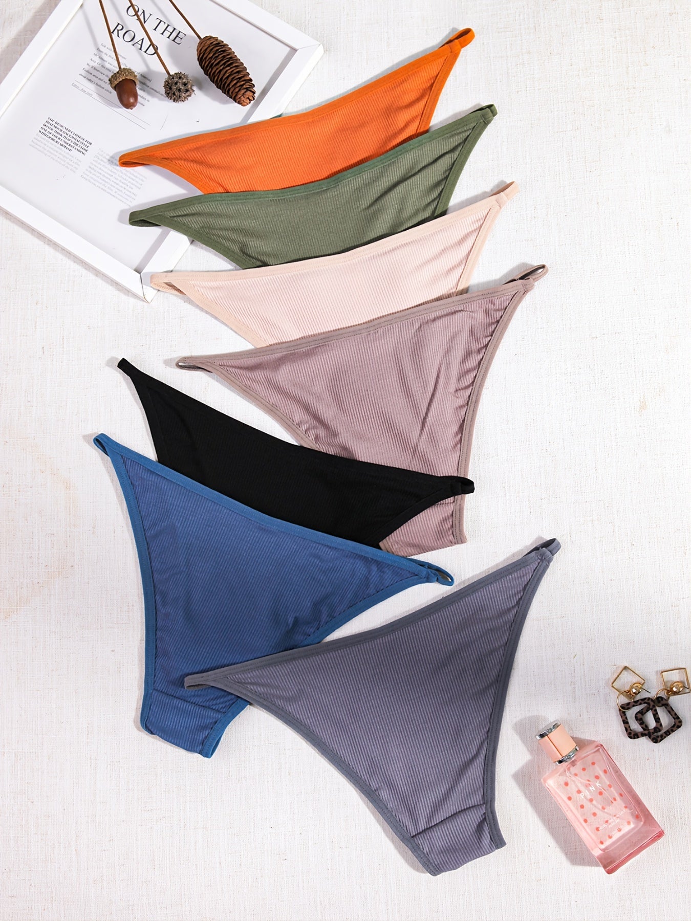 7 Pcs Ribbed Seamless Panties Soft & Comfy Women's Lingerie