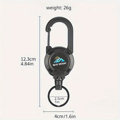 Multifunctional Keychain Telescopic Buckle with Wire Rope Anti-lost Retractable