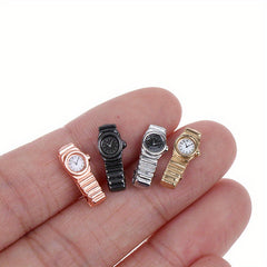 Mini Metal Pocket Watch for Dollhouse 1 12 Scale DIY Model Toy Accessories