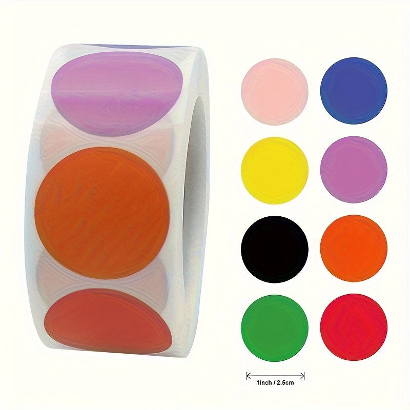 500 Round Blank Stickers Copper Printed Label Roll