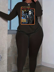 Women's Plus Size Halloween 2 Piece Set
