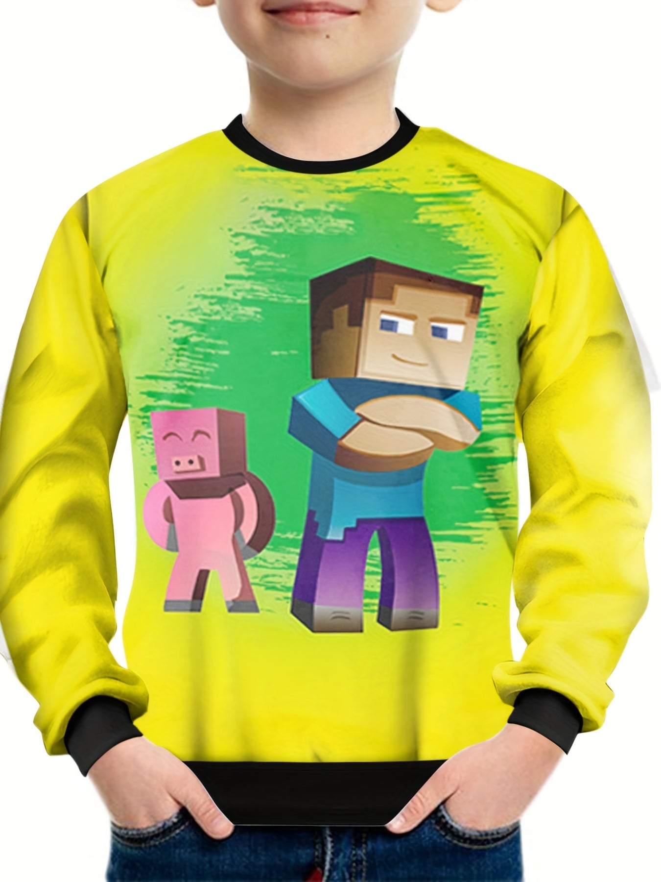 Teens 3D Print Sweatshirt Kids Casual Pullover Street Wear Clothes
