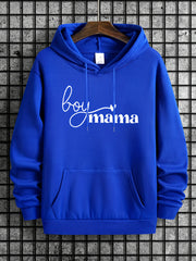 Boy Mama Print Hoodies For Men Graphic Sweatshirt With Kangaroo Pocket