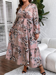Floral Print Maxi Dress With Pockets