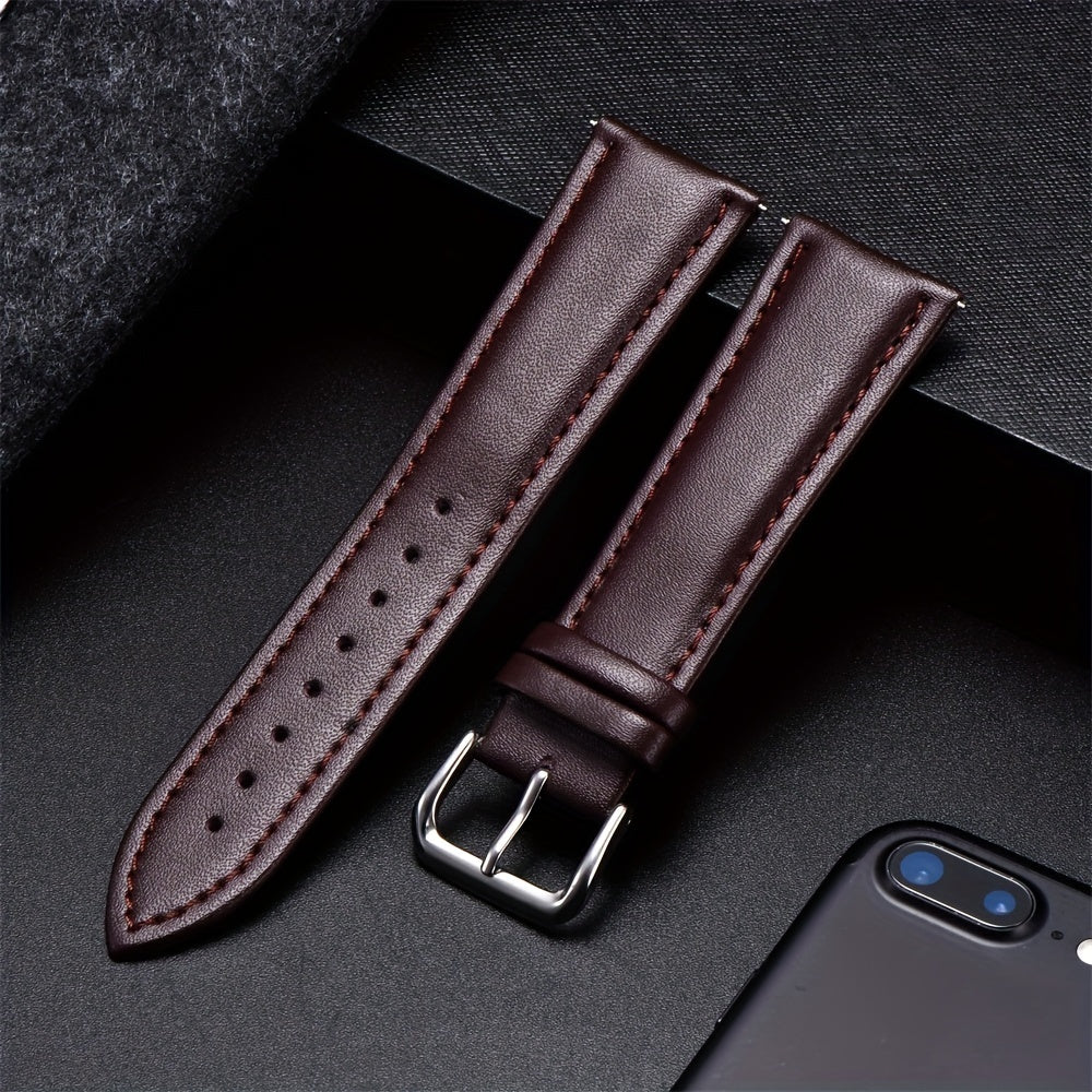 1pc Business PU Leather Strap 18 20 22 24mm Watch Strap