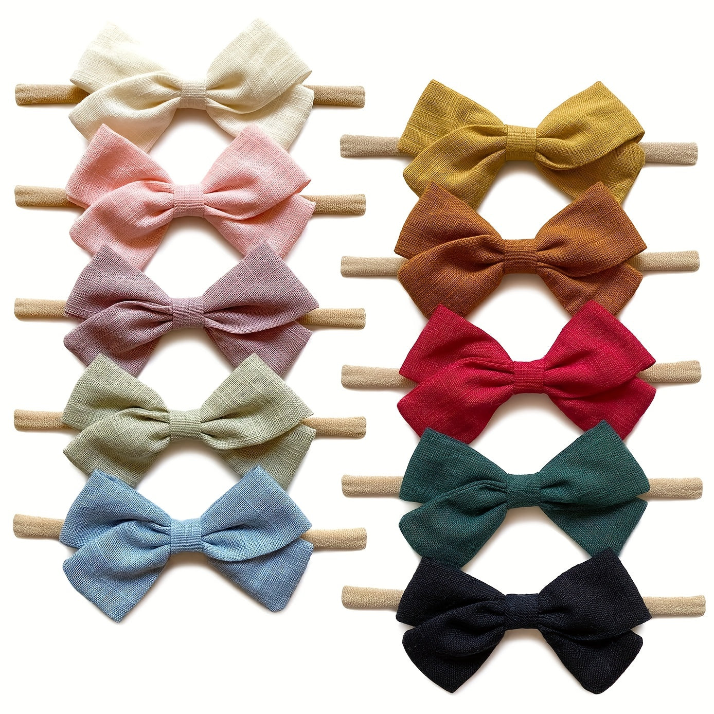 Sweet Fabric Bow Headband Hairband for Baby Girls