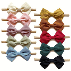 Sweet Fabric Bow Headband Hairband for Baby Girls