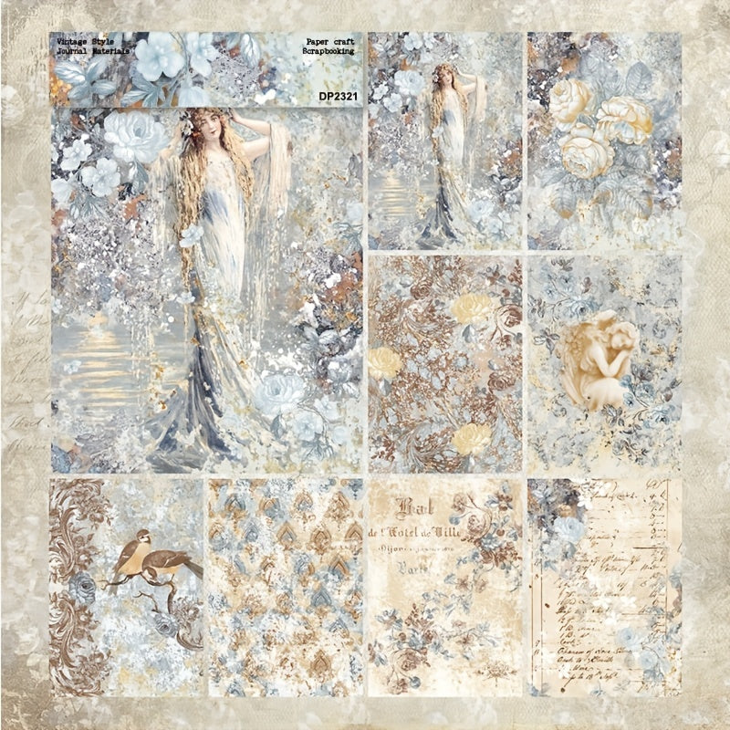 24pcs A6 Bird Flower Girl Angel Paper Album Scrapbook DIY Gift Packaging