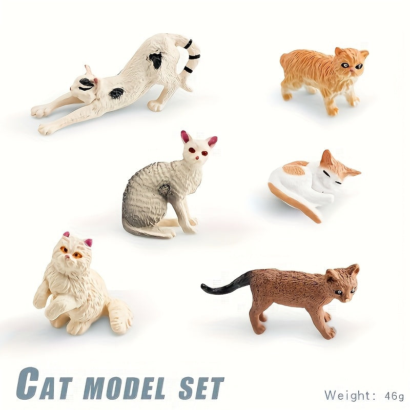 Realistic Cat Animal Model Figurine