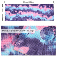Non Slip Mat Towel for Hot Yoga Pilates Workouts 24x72 Inches
