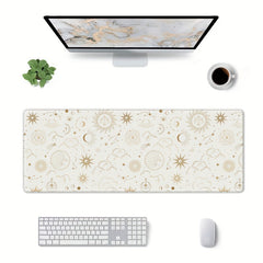 Boho Sun Moon Large Mouse Pad XXL Magic Mystical Galaxy Stars Clouds Desk Mat